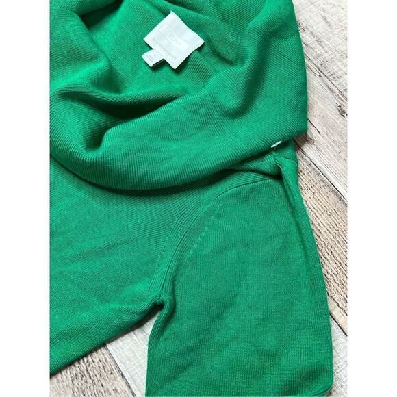 Ett:wa Anthropologie Green Ribbed Knit Sweater SMALL Preppy Yuppie Old Money - Picture 5 of 11